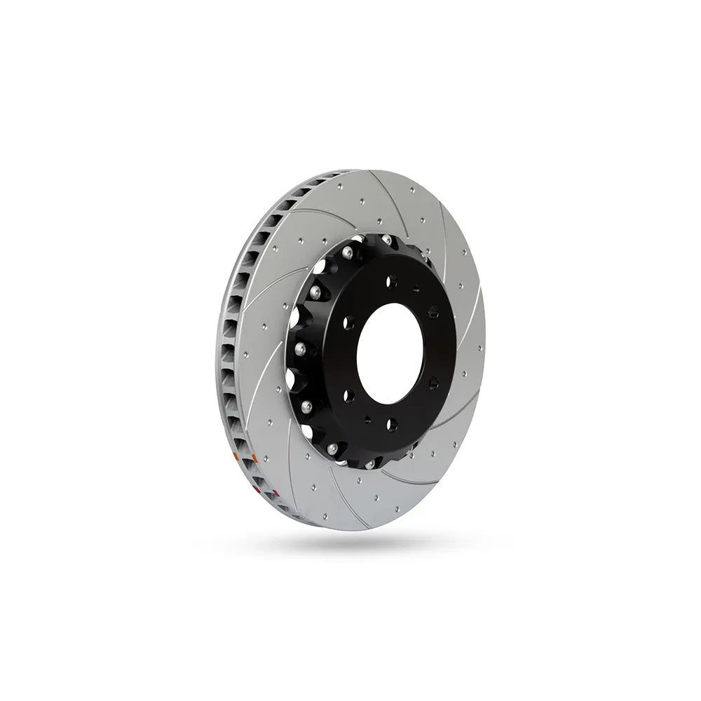 Pedders Two Piece Slotted & Dimpled Geomet Coated Rotor - 6160089TPR