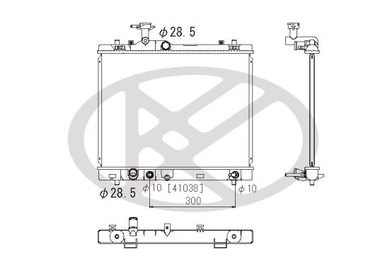 Motora dzesēsanas radiators - PL102610