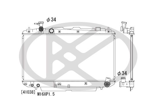 Motora dzesēsanas radiators - PL010982
