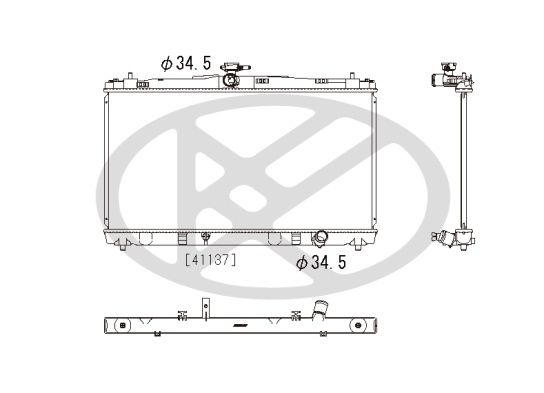 Motora dzesēsanas radiators - PL012680R