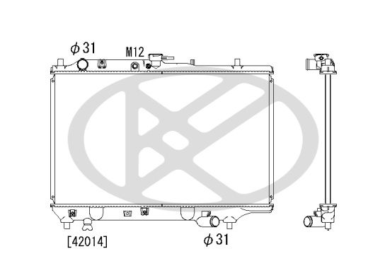 Motora dzesēsanas radiators - PL060635