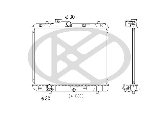 Motora dzesēsanas radiators - PL102297