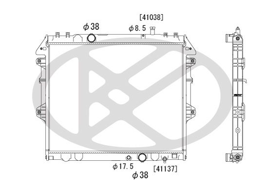 Motora dzesēsanas radiators - PL012039