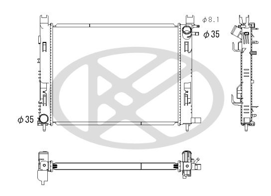Motora dzesēsanas radiators - PL493552