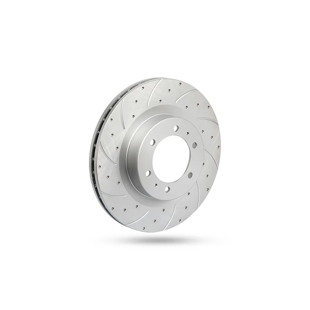 Pedders Slotted & Dimpled Geomet Coated Rotor - 6560091SGL