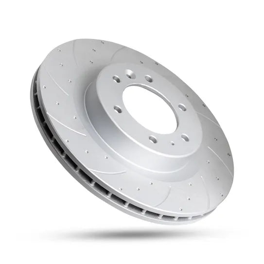 Pedders Slotted & Dimpled Geomet Coated Rotor - 6560096SGL