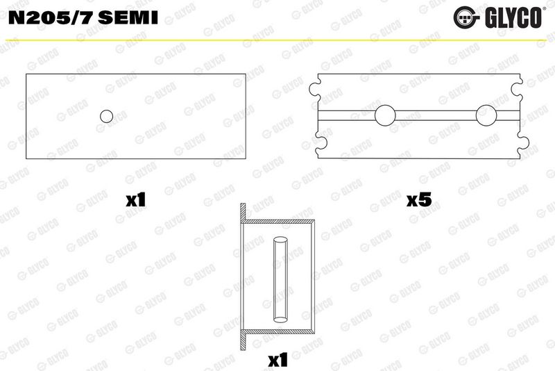 Sadales vārpstas gultnis - N205/7 SEMI