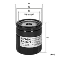 Eļļas filtrs - OP 566/2