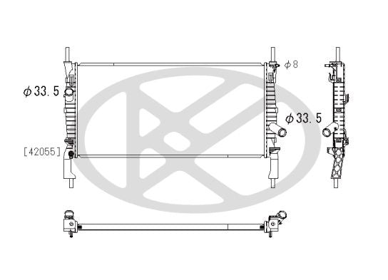 Motora dzesēsanas radiators - PL322443