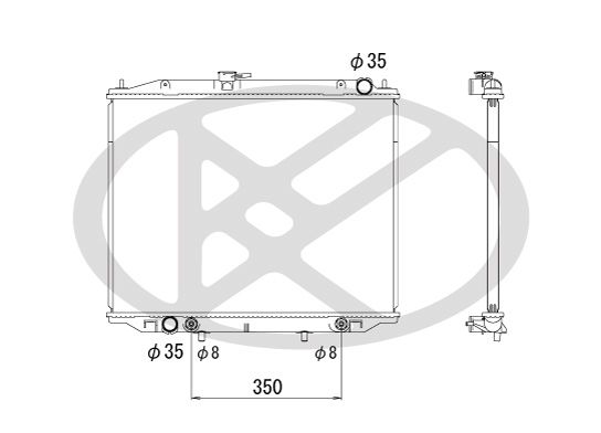Motora dzesēsanas radiators - PL021848