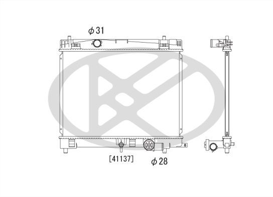 Motora dzesēsanas radiators - PL012920