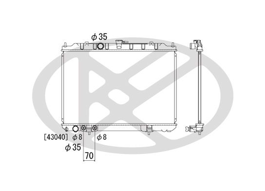 Motora dzesēsanas radiators - PL021934