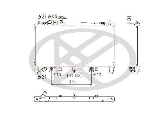 Motora dzesēsanas radiators - PL062695