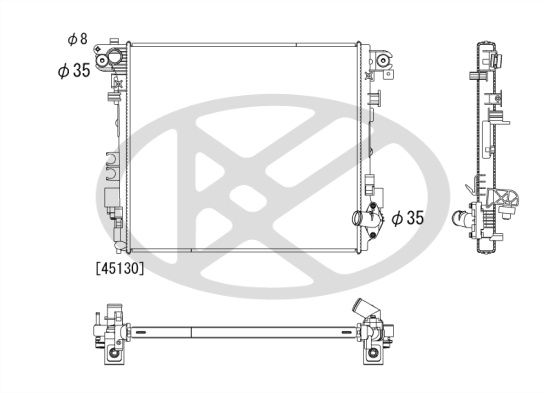 Motora dzesēsanas radiators - PL333592