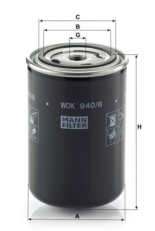 Polttoainesuodatin - WDK 940/6