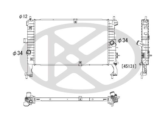 Motora dzesēsanas radiators - PL462547