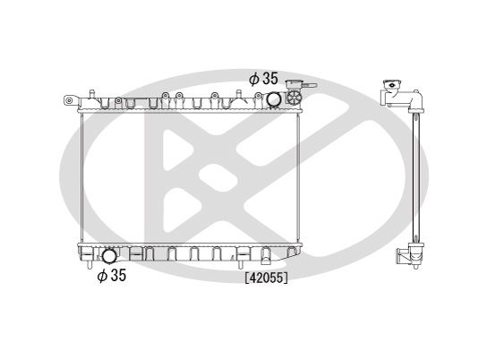 Motora dzesēsanas radiators - PL021099