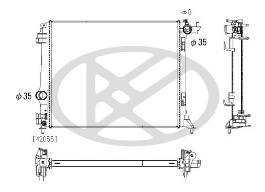 Motora dzesēsanas radiators - PL493521