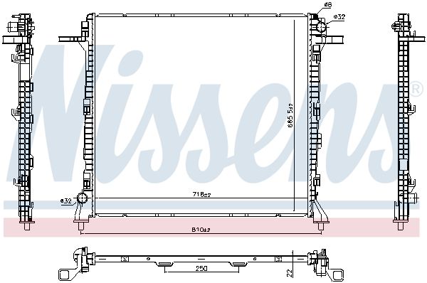Motora dzesēsanas radiators - 606982