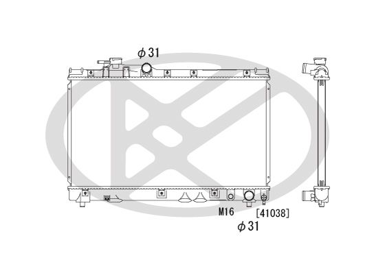 Motora dzesēsanas radiators - PL010407