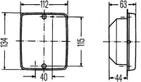 Aizm. miglas lukturi - 2NE 003 236-301