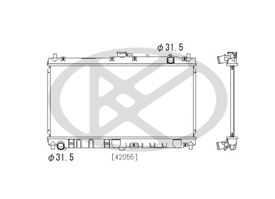 Motora dzesēsanas radiators - PL060650