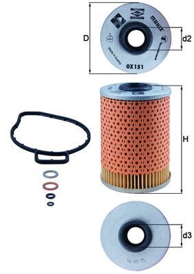Eļļas filtrs - OX 151D