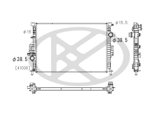 Motora dzesēsanas radiators - PL322308