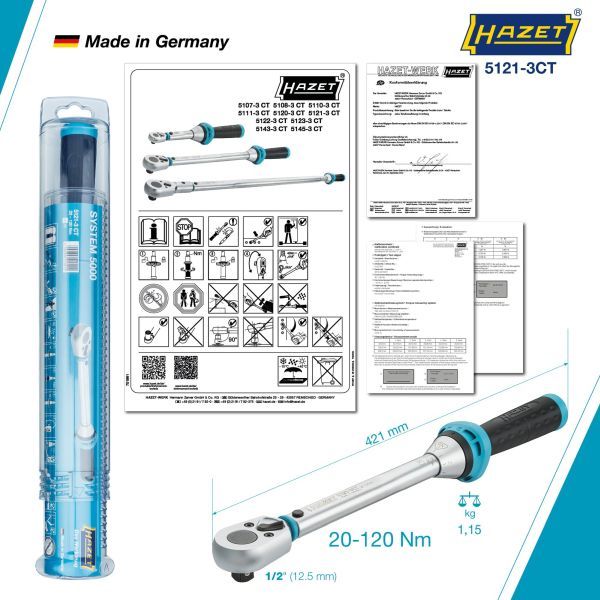 Griezes momenta mērīšanas instrumenti - 5121-3CT