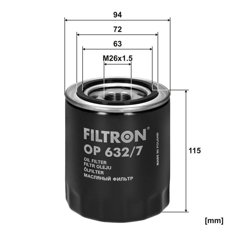 Eļļas filtrs - OP 632/7
