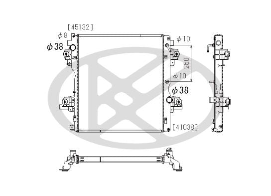 Motora dzesēsanas radiators - PL012474