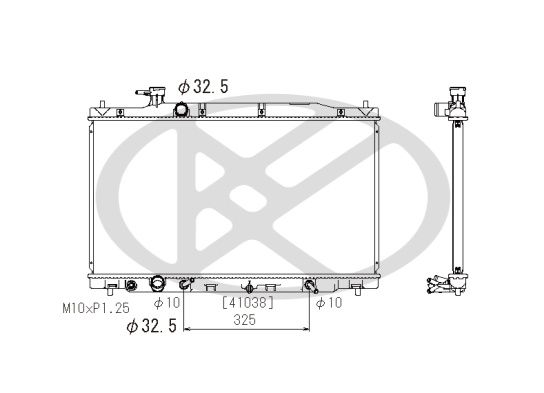 Motora dzesēsanas radiators - PL082603