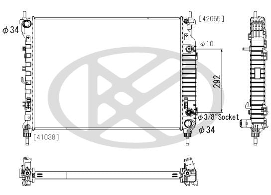 Motora dzesēsanas radiators - PL313204