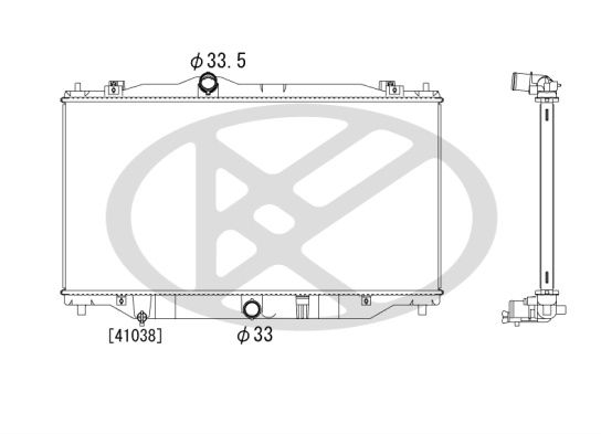 Motora dzesēsanas radiators - PL063631