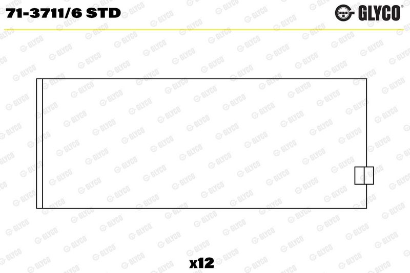 Klaņa apakšējās galvas ieliktnis - 71-3711/6 STD