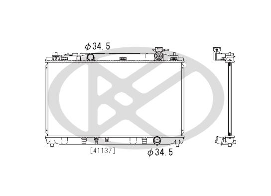 Motora dzesēsanas radiators - PL012524R
