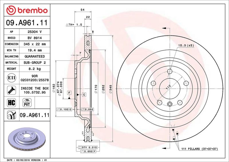 Jarrulevy - 09.A961.11
