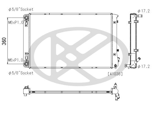Motora dzesēsanas radiators - PL823453