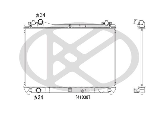 Motora dzesēsanas radiators - PL102057
