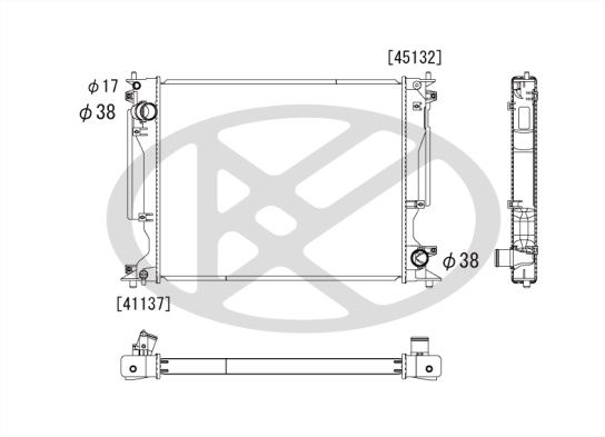Motora dzesēsanas radiators - PL012906