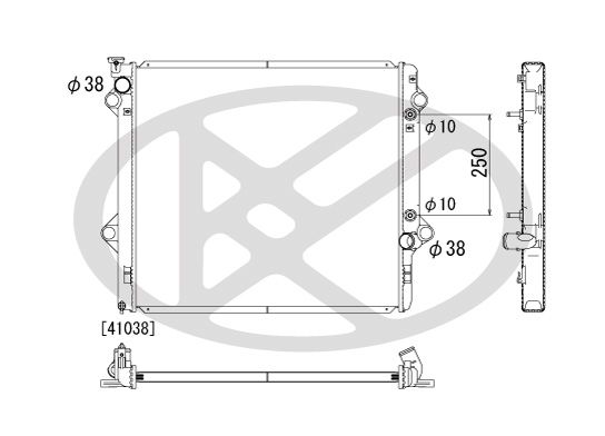 Motora dzesēsanas radiators - PL011704R