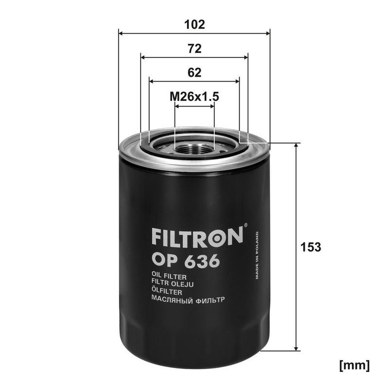 Eļļas filtrs - OP 636