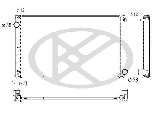 Motora dzesēsanas radiators - PL013166