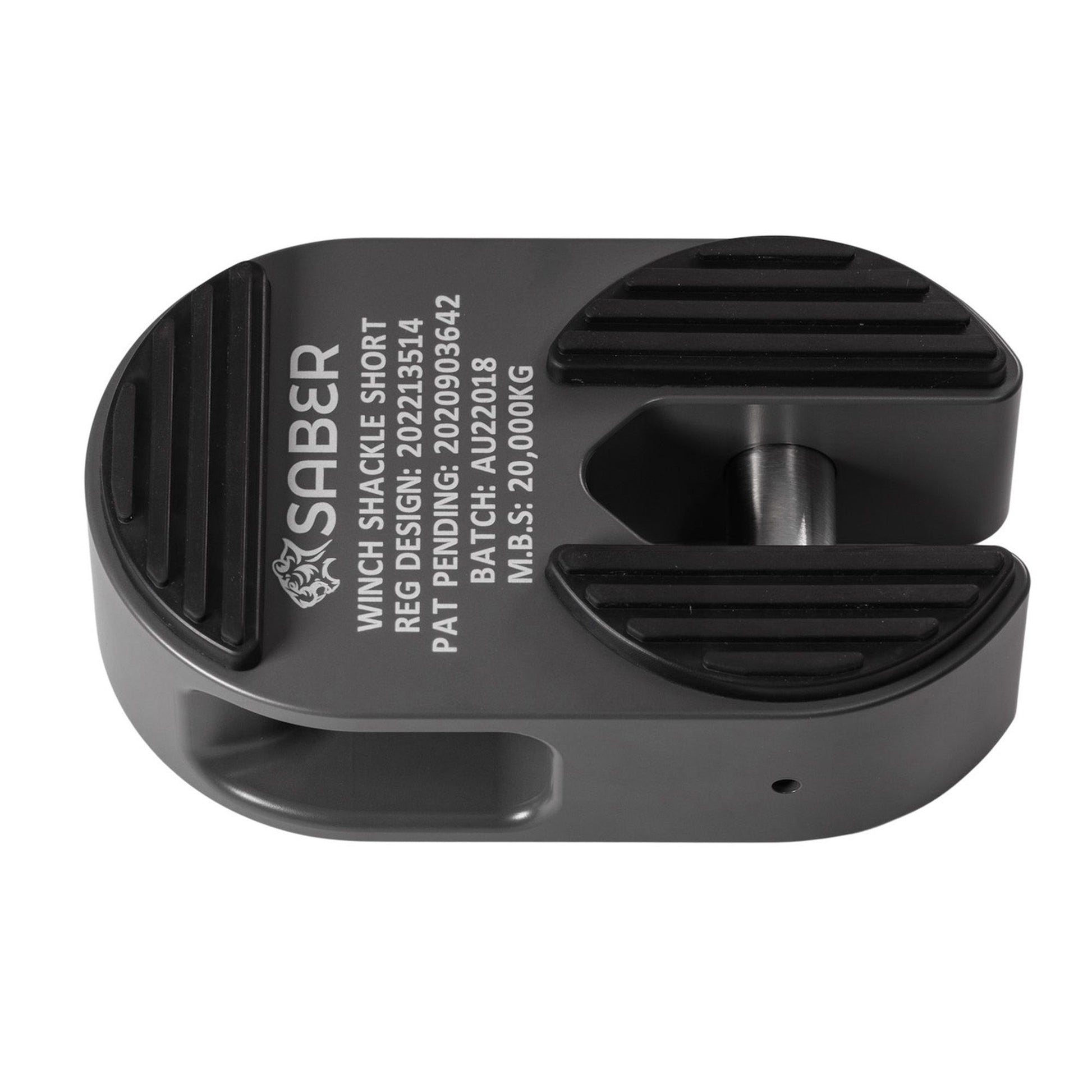 Saber 7075 Alloy Winch Shackle Short - Cerakote Grey - SBR-AWSSCG