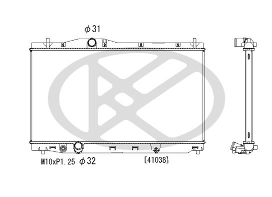 Motora dzesēsanas radiators - PL083417R