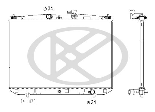 Motora dzesēsanas radiators - PL013583
