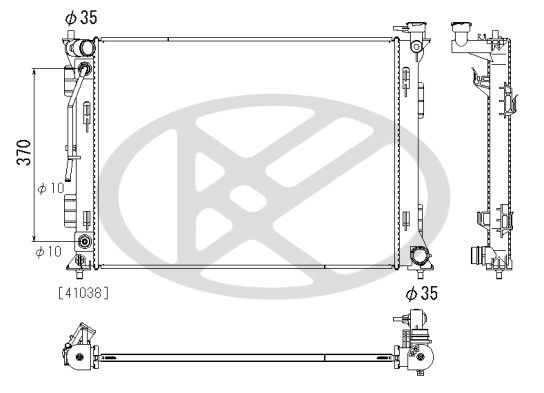 Motora dzesēsanas radiators - PL823302