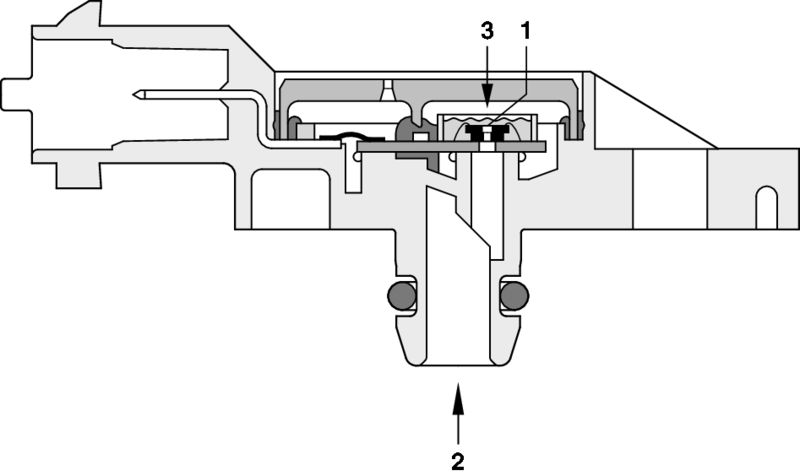 Sensori, pakokaasupaine - 0 281 002 772