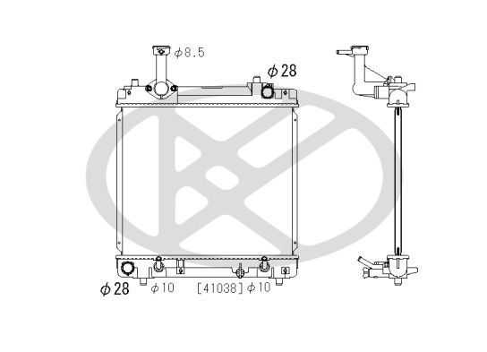 Motora dzesēsanas radiators - PL102470