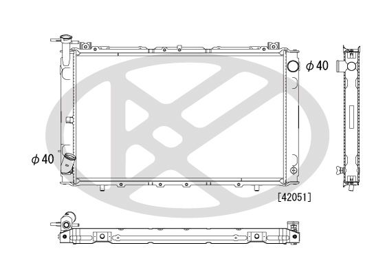 Motora dzesēsanas radiators - PL022519R